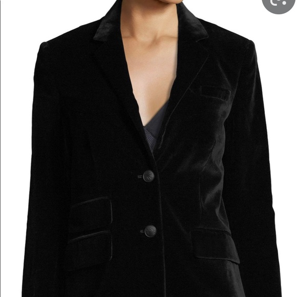 rag & bone Black Rona Velvet Blazer - Picture 2 of 4